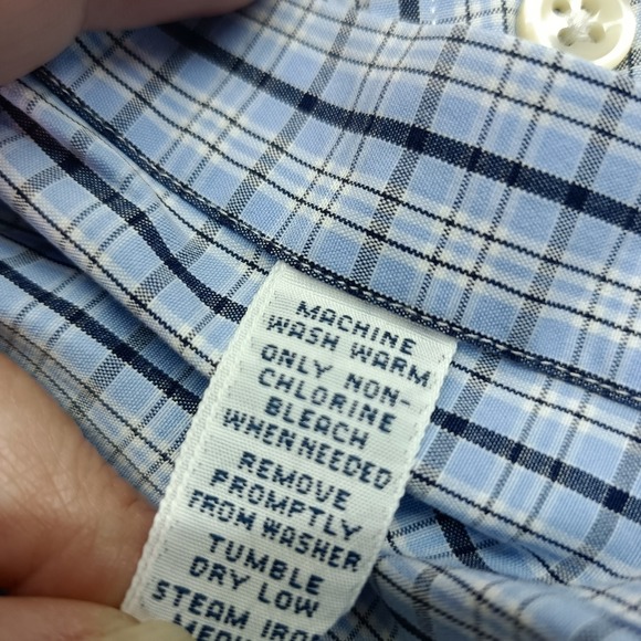 Ralph Lauren Men's Size XL Classic Fit Blue Plaid Short Sleeve Button Down Shirt - Picture 4 of 5